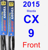 Front Wiper Blade Pack for 2015 Mazda CX-9 - Vision Saver