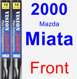 Front Wiper Blade Pack for 2000 Mazda Miata - Vision Saver