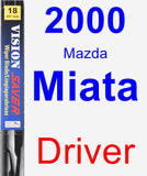 Driver Wiper Blade for 2000 Mazda Miata - Vision Saver