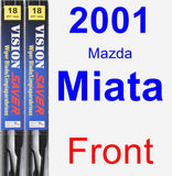 Front Wiper Blade Pack for 2001 Mazda Miata - Vision Saver