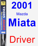 Driver Wiper Blade for 2001 Mazda Miata - Vision Saver