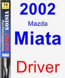 Driver Wiper Blade for 2002 Mazda Miata - Vision Saver