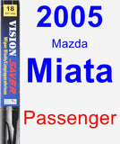 Passenger Wiper Blade for 2005 Mazda Miata - Vision Saver