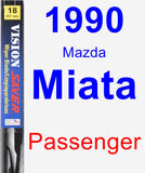 Passenger Wiper Blade for 1990 Mazda Miata - Vision Saver