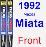 Front Wiper Blade Pack for 1992 Mazda Miata - Vision Saver