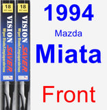 Front Wiper Blade Pack for 1994 Mazda Miata - Vision Saver