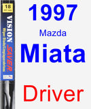 Driver Wiper Blade for 1997 Mazda Miata - Vision Saver