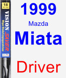 Driver Wiper Blade for 1999 Mazda Miata - Vision Saver