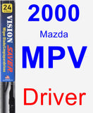 Driver Wiper Blade for 2000 Mazda MPV - Vision Saver