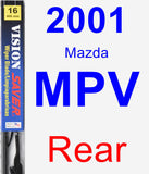 Rear Wiper Blade for 2001 Mazda MPV - Vision Saver