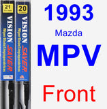 Front Wiper Blade Pack for 1993 Mazda MPV - Vision Saver