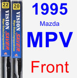 Front Wiper Blade Pack for 1995 Mazda MPV - Vision Saver