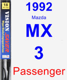 Passenger Wiper Blade for 1992 Mazda MX-3 - Vision Saver