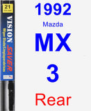 Rear Wiper Blade for 1992 Mazda MX-3 - Vision Saver