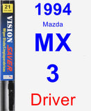 Driver Wiper Blade for 1994 Mazda MX-3 - Vision Saver
