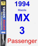 Passenger Wiper Blade for 1994 Mazda MX-3 - Vision Saver