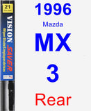 Rear Wiper Blade for 1996 Mazda MX-3 - Vision Saver