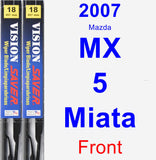 Front Wiper Blade Pack for 2007 Mazda MX-5 Miata - Vision Saver