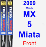 Front Wiper Blade Pack for 2009 Mazda MX-5 Miata - Vision Saver