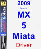 Driver Wiper Blade for 2009 Mazda MX-5 Miata - Vision Saver