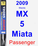 Passenger Wiper Blade for 2009 Mazda MX-5 Miata - Vision Saver