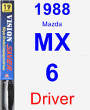 Driver Wiper Blade for 1988 Mazda MX-6 - Vision Saver