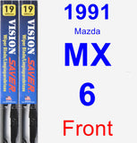 Front Wiper Blade Pack for 1991 Mazda MX-6 - Vision Saver