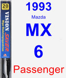 Passenger Wiper Blade for 1993 Mazda MX-6 - Vision Saver