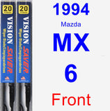 Front Wiper Blade Pack for 1994 Mazda MX-6 - Vision Saver