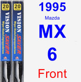 Front Wiper Blade Pack for 1995 Mazda MX-6 - Vision Saver