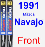 Front Wiper Blade Pack for 1991 Mazda Navajo - Vision Saver