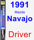 Driver Wiper Blade for 1991 Mazda Navajo - Vision Saver