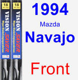 Front Wiper Blade Pack for 1994 Mazda Navajo - Vision Saver