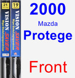 Front Wiper Blade Pack for 2000 Mazda Protege - Vision Saver