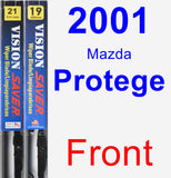 Front Wiper Blade Pack for 2001 Mazda Protege - Vision Saver