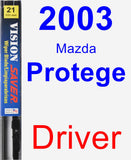 Driver Wiper Blade for 2003 Mazda Protege - Vision Saver