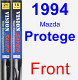 Front Wiper Blade Pack for 1994 Mazda Protege - Vision Saver