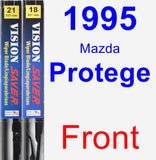 Front Wiper Blade Pack for 1995 Mazda Protege - Vision Saver