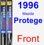 Front Wiper Blade Pack for 1996 Mazda Protege - Vision Saver