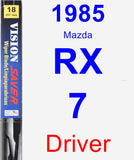 Driver Wiper Blade for 1985 Mazda RX-7 - Vision Saver