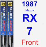 Front Wiper Blade Pack for 1987 Mazda RX-7 - Vision Saver