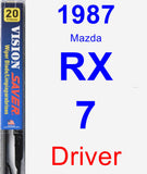 Driver Wiper Blade for 1987 Mazda RX-7 - Vision Saver