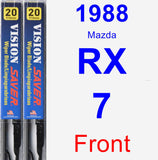 Front Wiper Blade Pack for 1988 Mazda RX-7 - Vision Saver