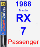 Passenger Wiper Blade for 1988 Mazda RX-7 - Vision Saver