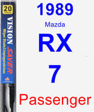 Passenger Wiper Blade for 1989 Mazda RX-7 - Vision Saver