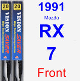 Front Wiper Blade Pack for 1991 Mazda RX-7 - Vision Saver