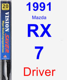 Driver Wiper Blade for 1991 Mazda RX-7 - Vision Saver