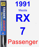 Passenger Wiper Blade for 1991 Mazda RX-7 - Vision Saver