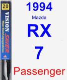 Passenger Wiper Blade for 1994 Mazda RX-7 - Vision Saver