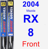 Front Wiper Blade Pack for 2004 Mazda RX-8 - Vision Saver